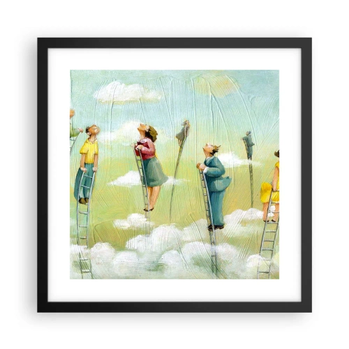 Affisch i svart ram - Efter din dröm - 40x40 cm