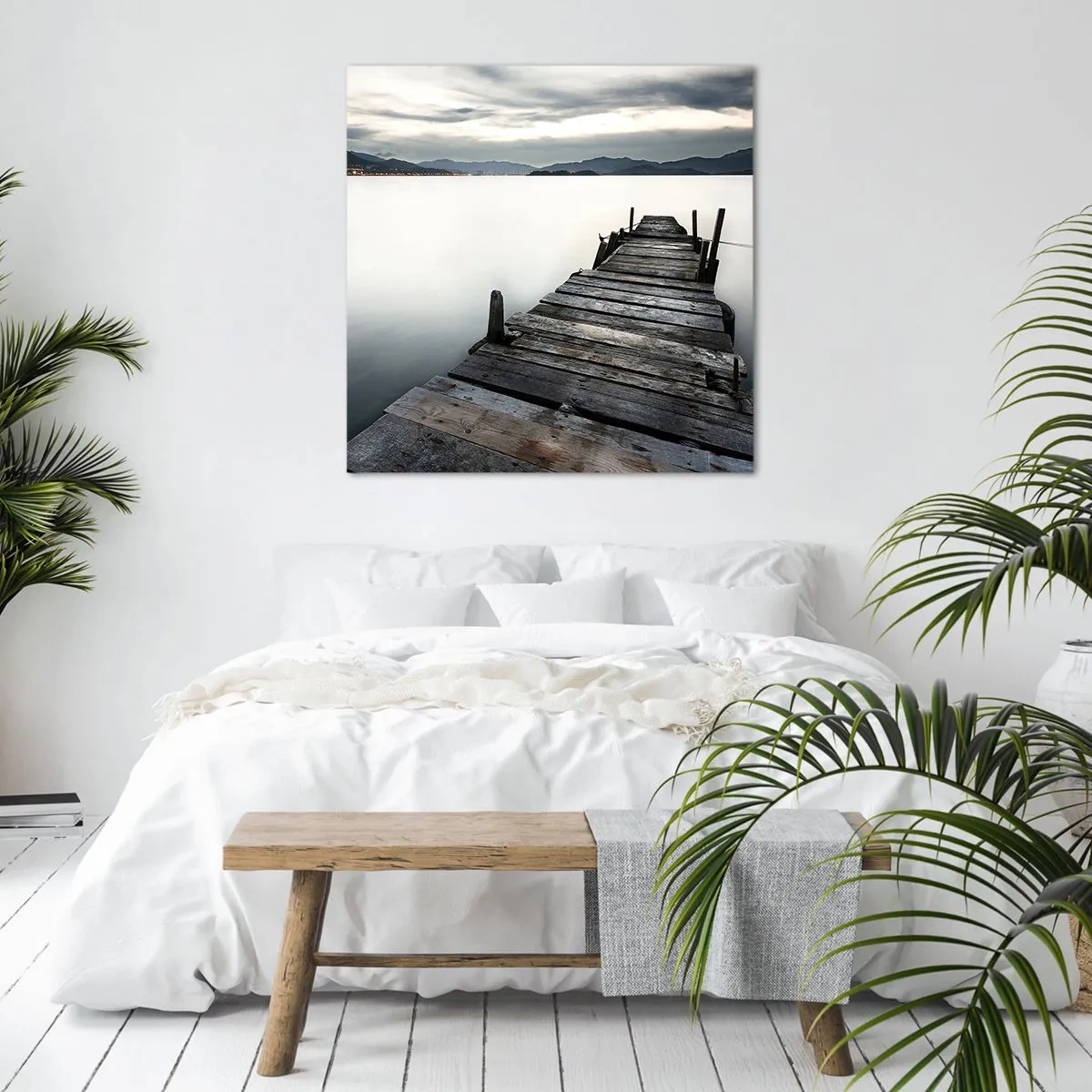 Canvastavla - Bild på duk - Doppa sig i lugnet - 60x60 cm