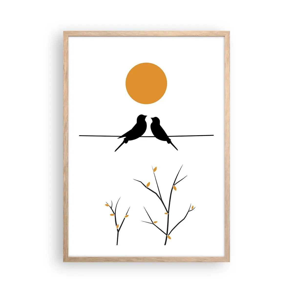 Affisch i ram av ljusek - Näktergalens kväll - 50x70 cm