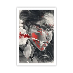 Affisch - Röd-vit absurdhet - 61x91 cm