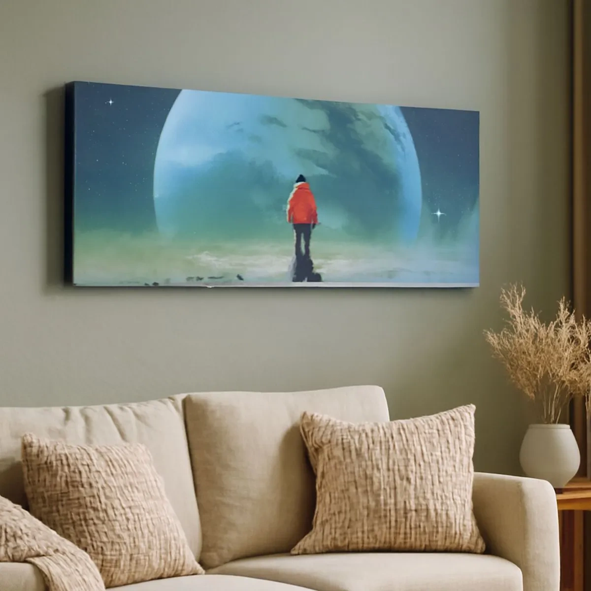 Canvastavla - Bild på duk - Upptäckare av en ny jord - 100x40 cm