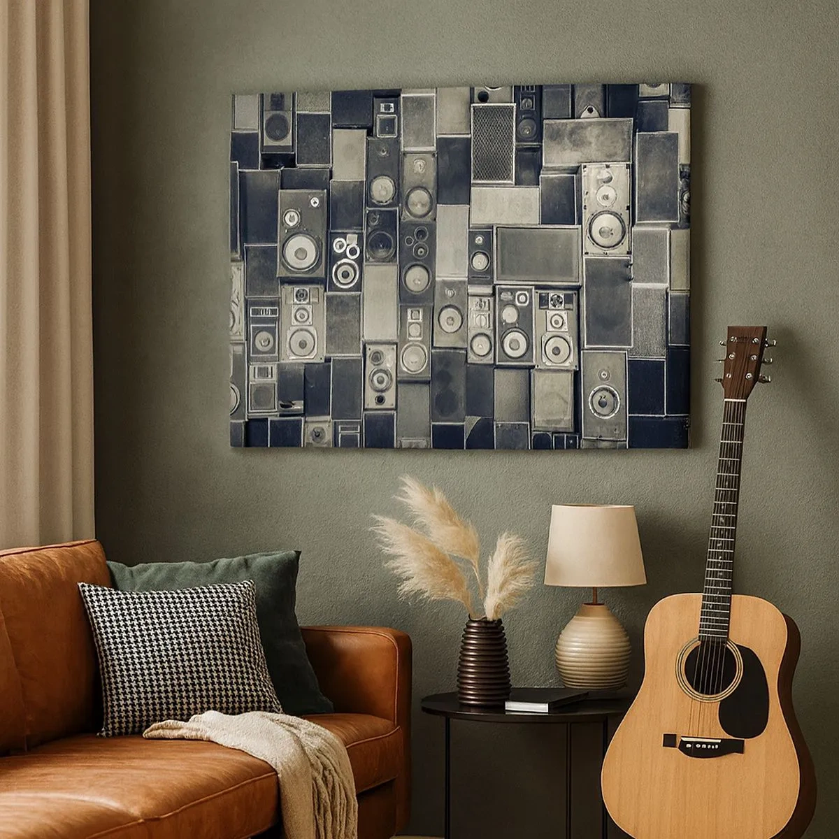 Canvastavla - Bild på duk - Högtalarkollektion i retrostil - 70x50cm - Allt väl - Modern väggdekoration för vardagsrum och sovrum ARTTOR