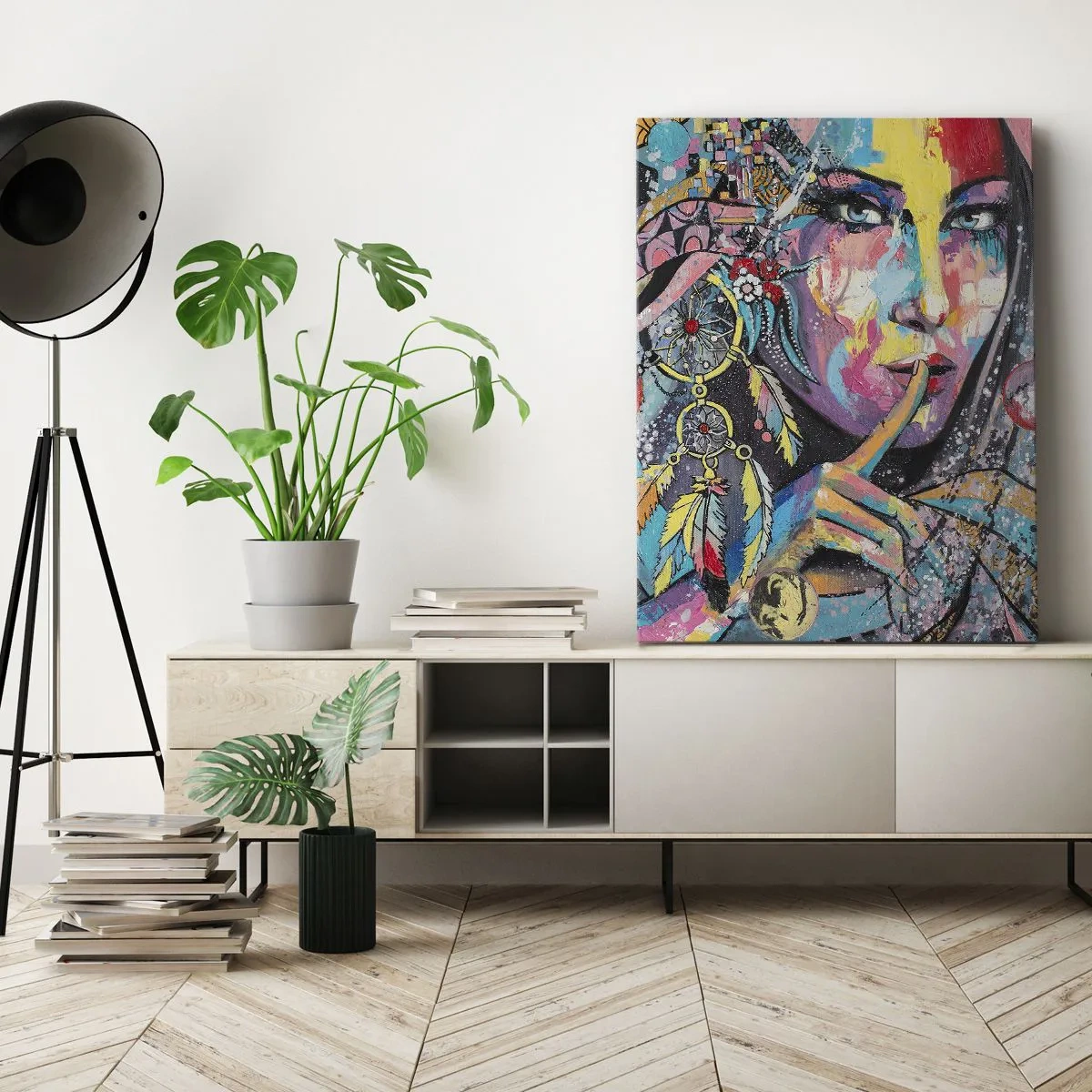 Canvastavla - Bild på duk - Var tyst tills du förstår - 45x80 cm
