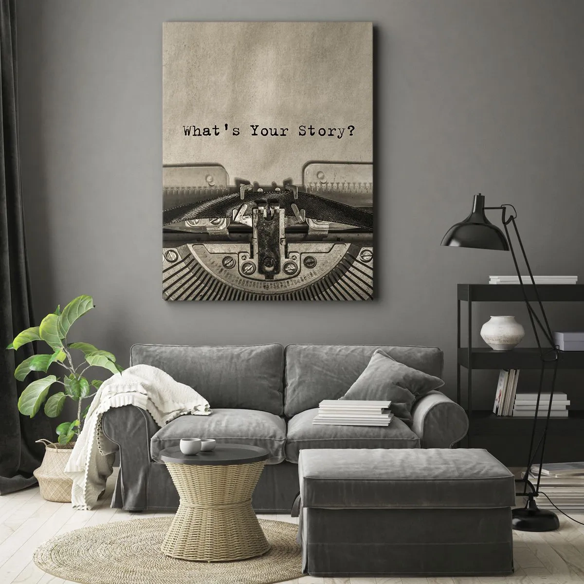 Canvastavla - Bild på duk - Svara mig - 45x80 cm
