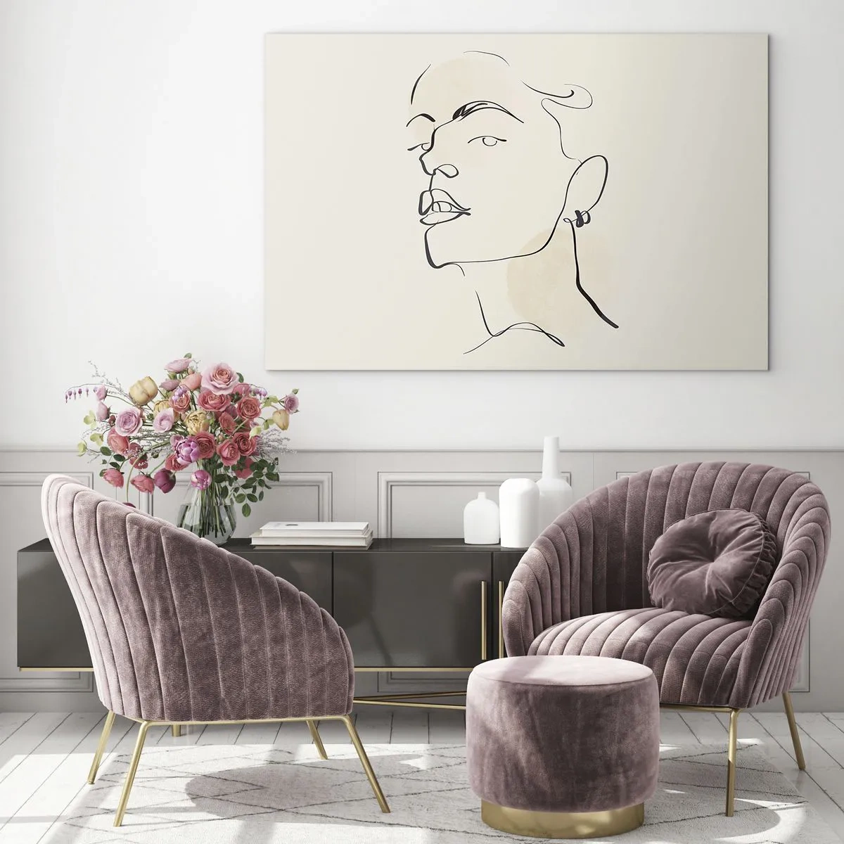 Glastavla - Bild på glas - Stolt blick - 100x70 cm