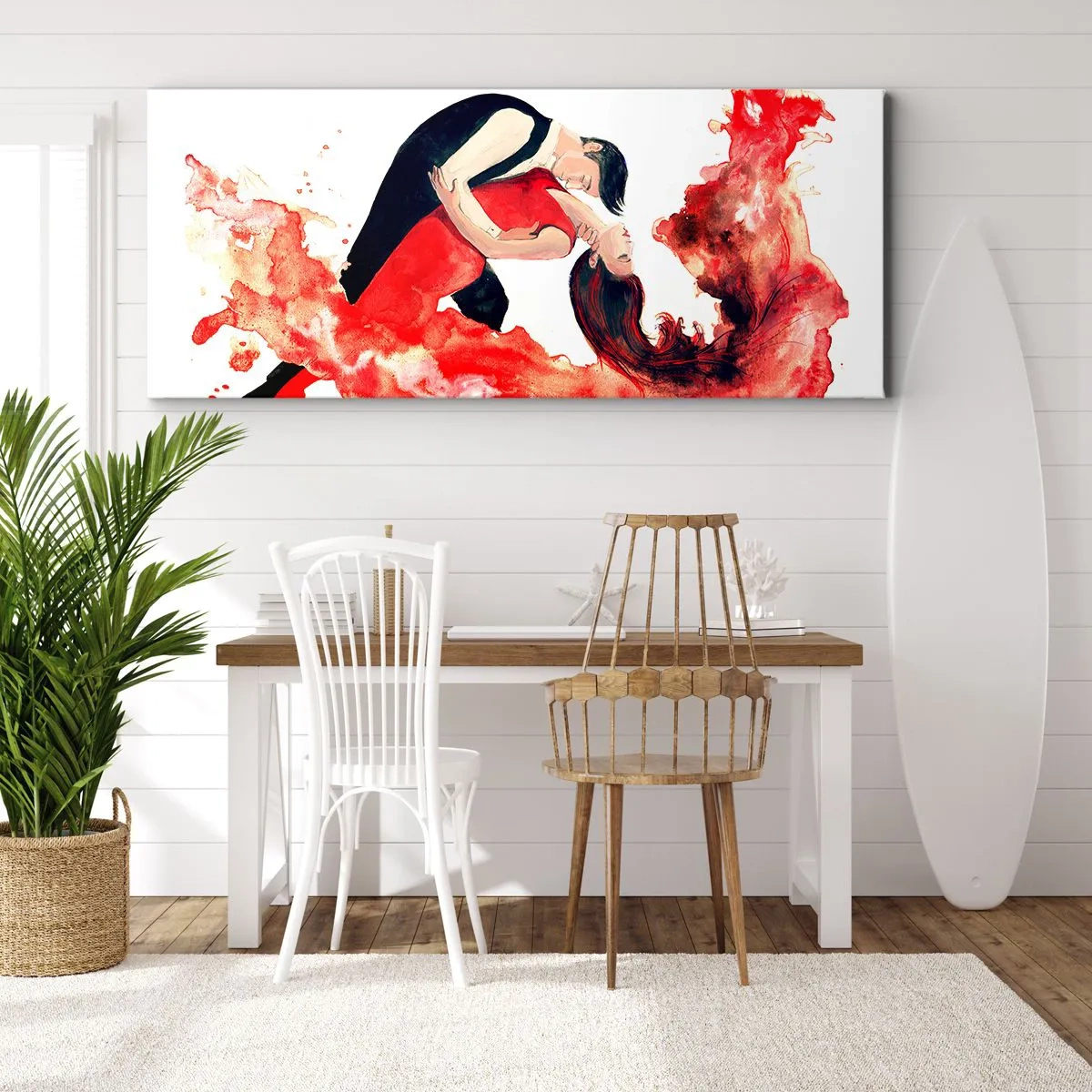 Canvastavla - Bild på duk - Tango - den sensuella vågen - 160x50 cm