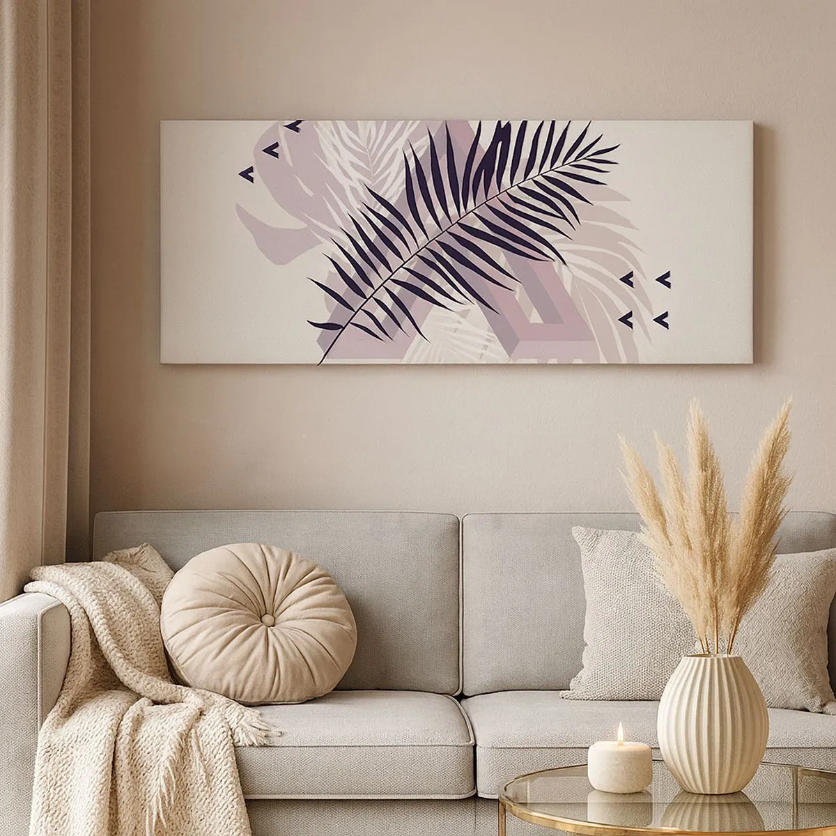 Canvastavla - Bild på duk - Skuggans skugga - 100x40 cm