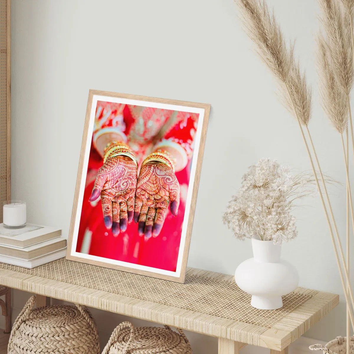 Affisch i ram av ljusek - Redo att fånga lyckan - 70x100 cm