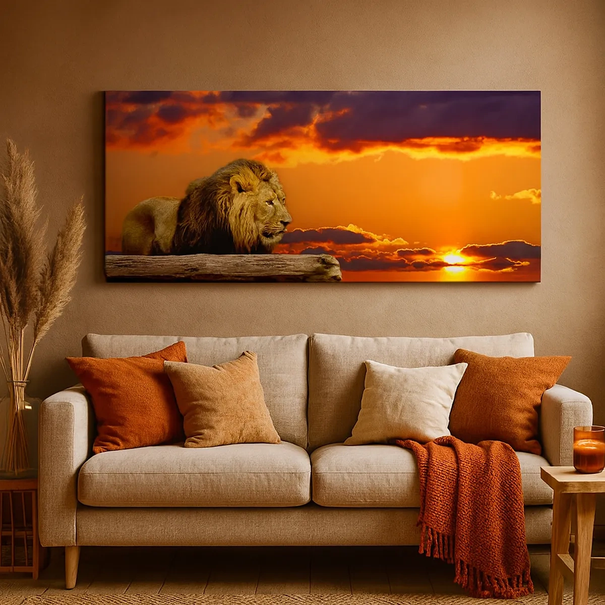 Canvastavla - Bild på duk - Naturens kung - 30x30 cm