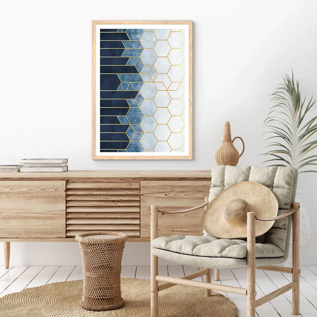 Affisch i ram av ljusek - Komposition i synkoprytm - 70x100 cm