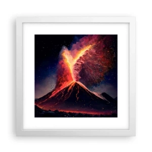 Affisch i vit ram - Skönhet och skräck - 30x30 cm