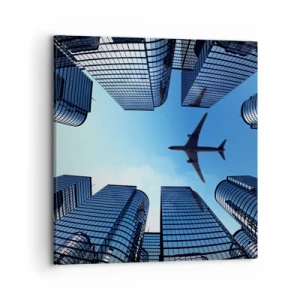 Canvastavla - Bild på duk - Utsikten från glasravinen - 70x70 cm