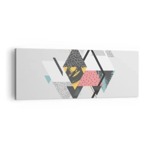 Canvastavla - Bild på duk - Komposition med triangel och romb - 140x50 cm