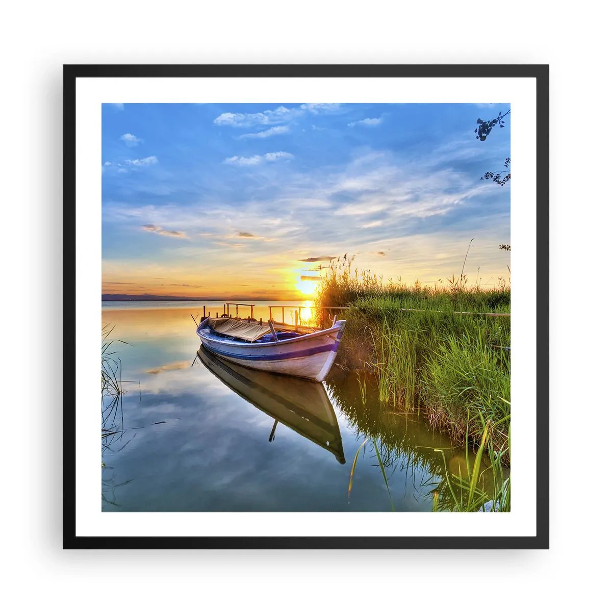 Affisch i svart ram - Uppfyllda drömmars vik - 60x60 cm