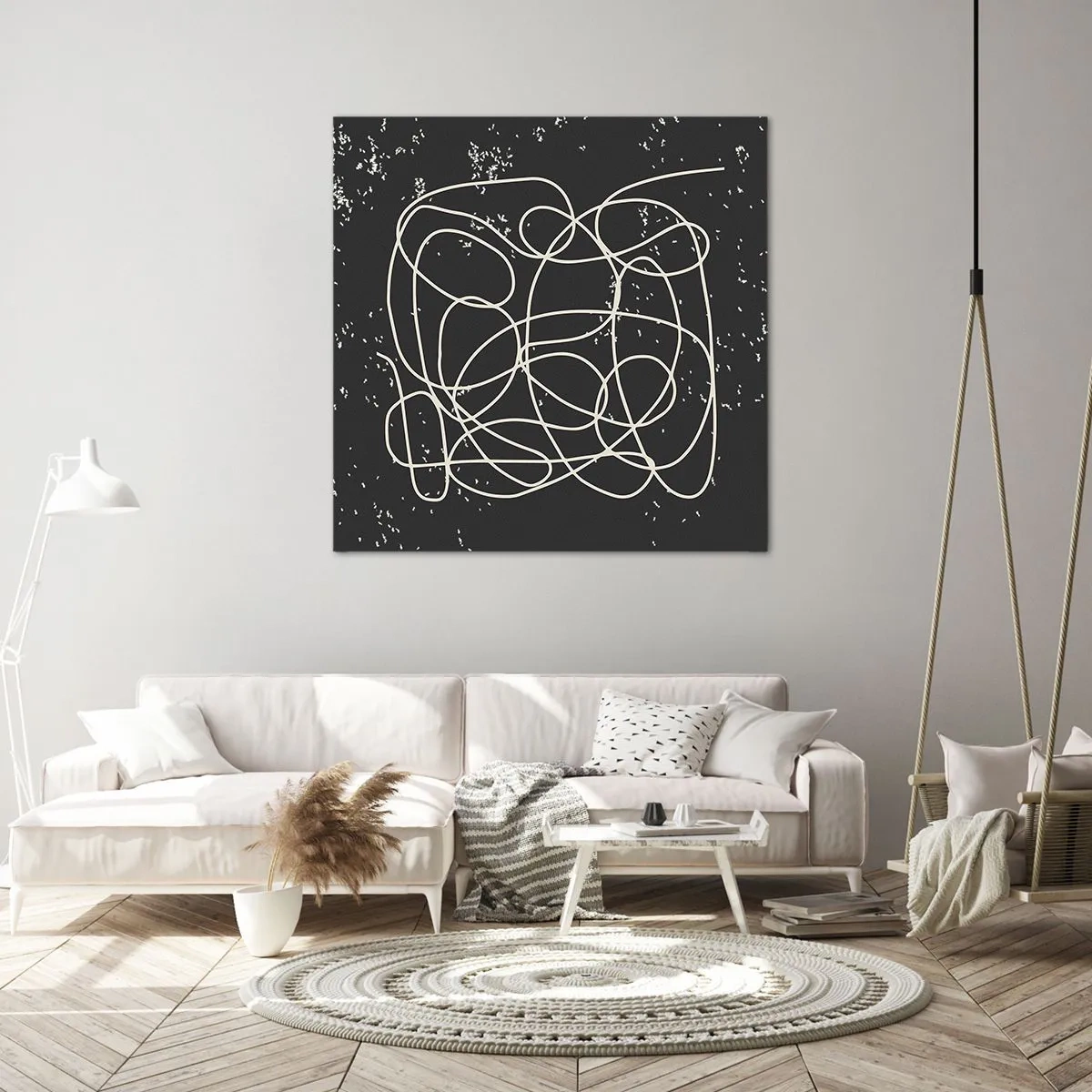 Canvastavla - Bild på duk - Vilsegångna tankar - 70x70 cm