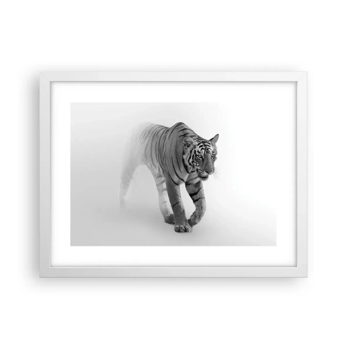 Affisch i vit ram - Gömd i dimman - 40x30 cm