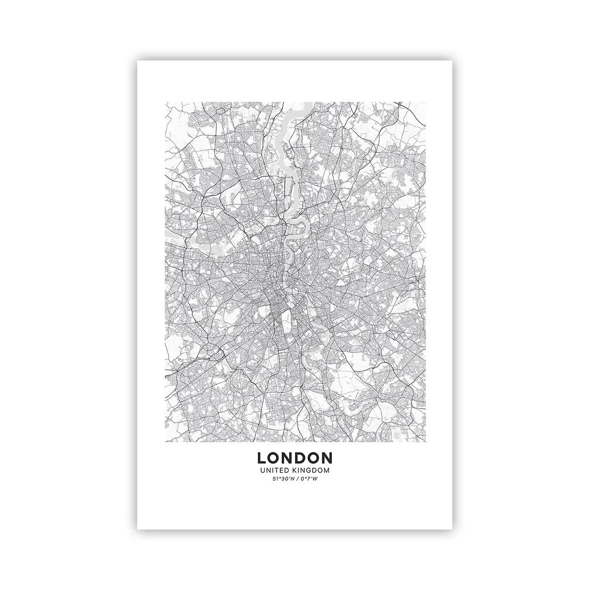 Affisch - Karta över London-labyrinten - 61x91 cm