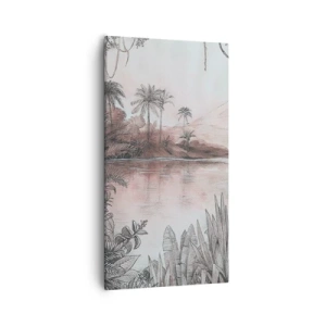 Canvastavla - Bild på duk - En upptäcktsresandes dagbok från 1800-talet - 55x100 cm