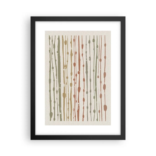 Affisch i svart ram - Musikalisk färgnotation - 30x40 cm