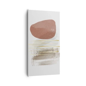 Canvastavla - Bild på duk - Abstrakt pelargång - 65x120 cm