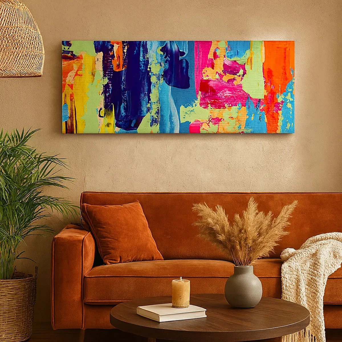 Canvastavla - Bild på duk - Livet är skönt! - 30x30 cm