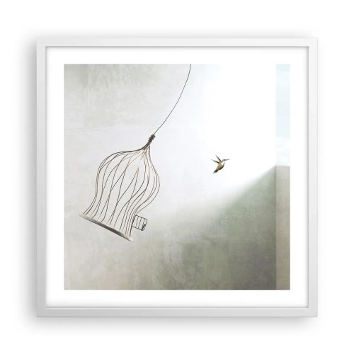 Affisch i vit ram - I sitt esse - 50x50 cm