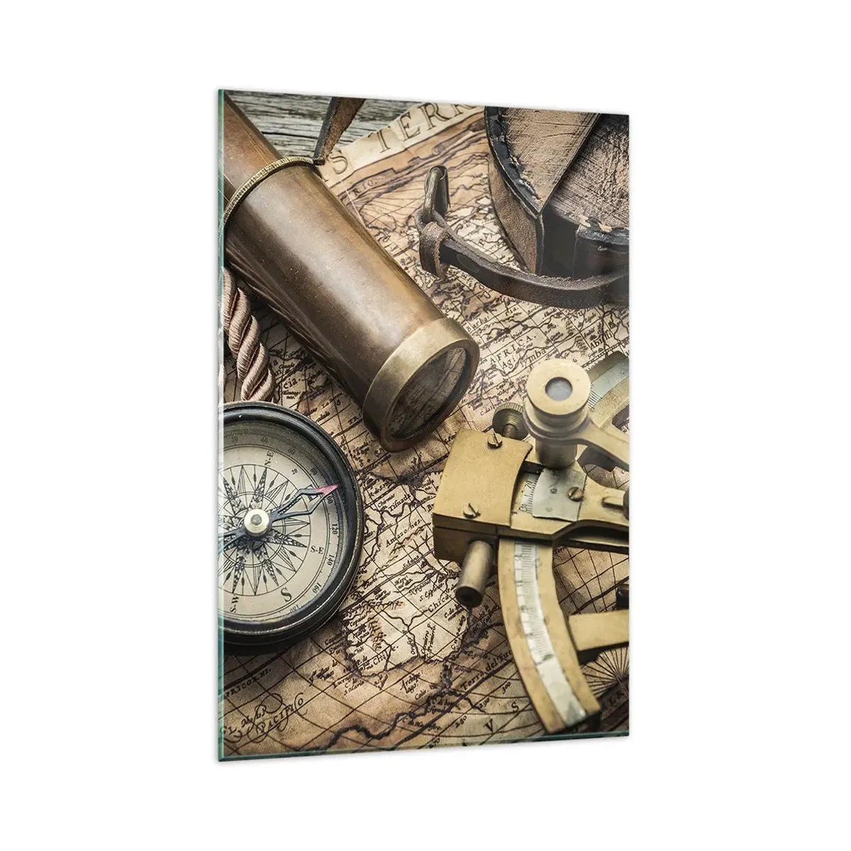 Glastavla - Bild på glas - Sätt ut kursen - 80x120 cm