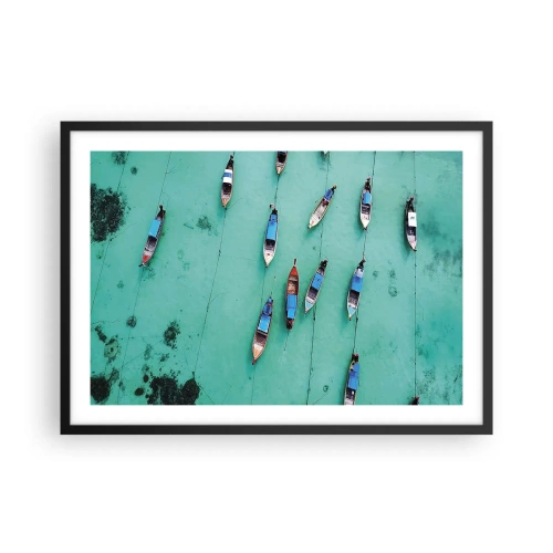 Affisch i svart ram - Under en glad väntan - 70x50 cm