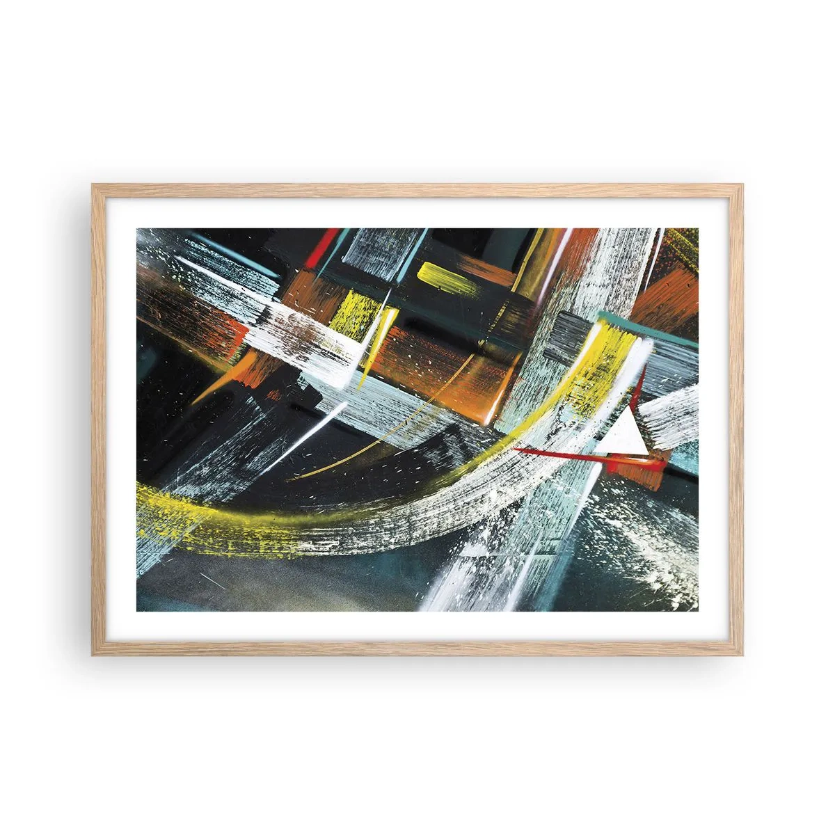 Affisch i ram av ljusek - Rörelsens energi - 70x50 cm