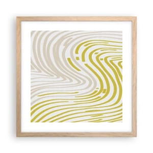 Affisch i ram av ljusek - Komposition med en mjuk böjning - 40x40 cm