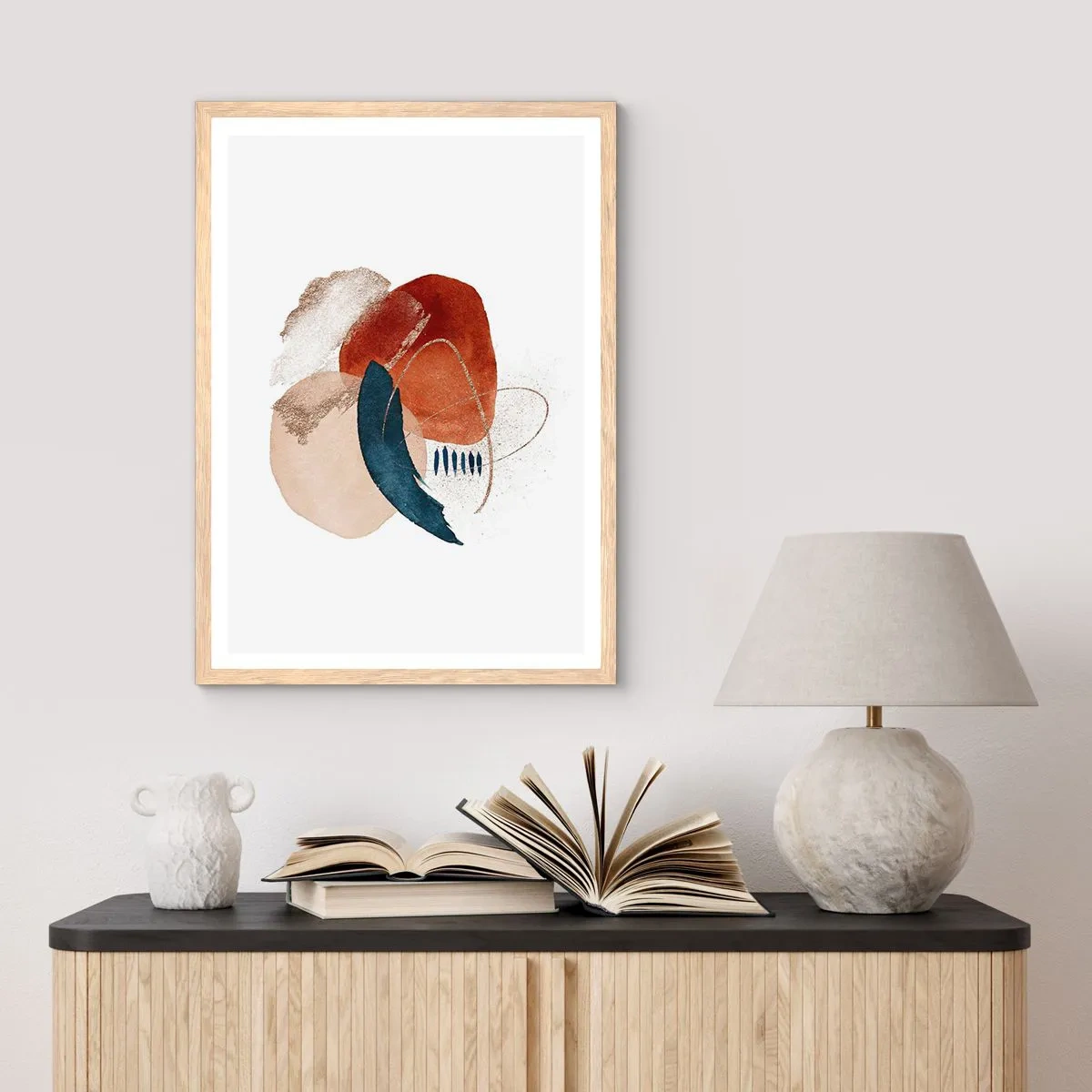 Affisch i ram av ljusek - Oval komposition - 70x100 cm