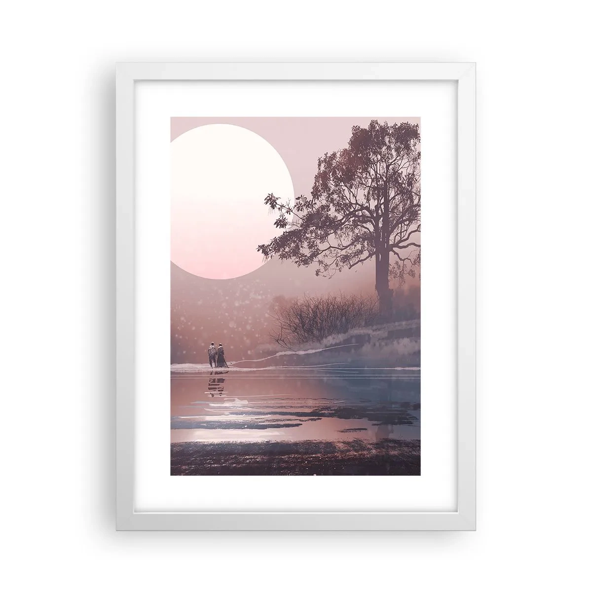 Affisch i vit ram - Nattens under - 30x40 cm