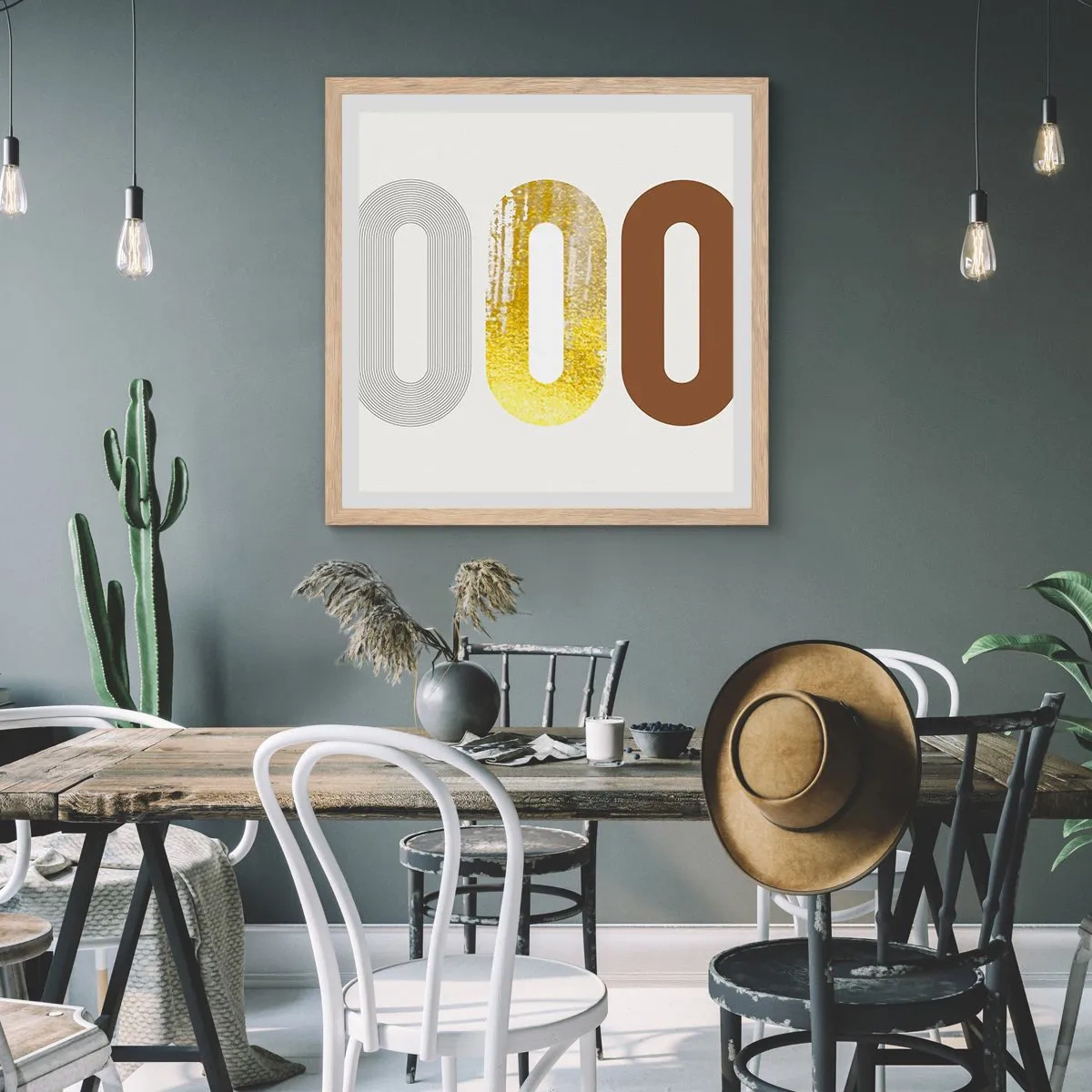 Affisch i ram av ljusek - Ooo! - 30x30 cm