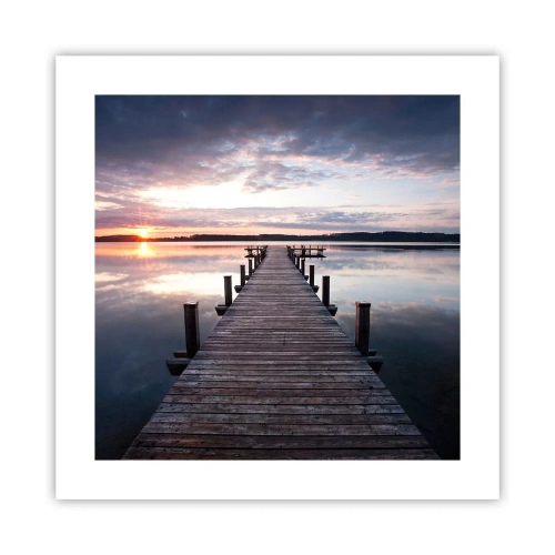 Affisch - Den tysta gränsen mellan dag och natt - 40x40 cm