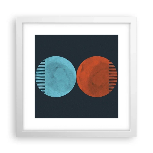 Affisch i vit ram - Endast geometri? - 30x30 cm