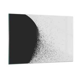 Glastavla - Bild på glas - Partiklarnas rörelse - 120x80 cm