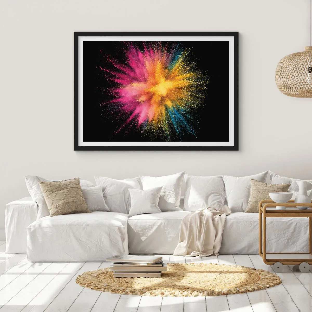 Affisch i svart ram - Färgerna föds  - 91x61 cm