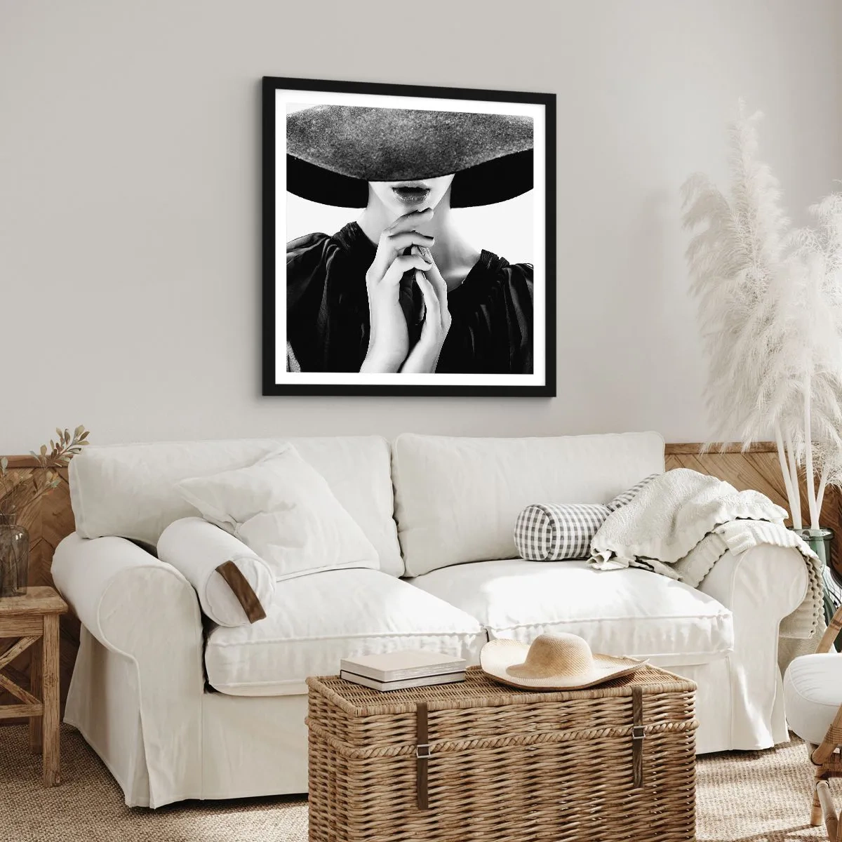 Affisch i svart ram - Dold skönhet - 50x50 cm