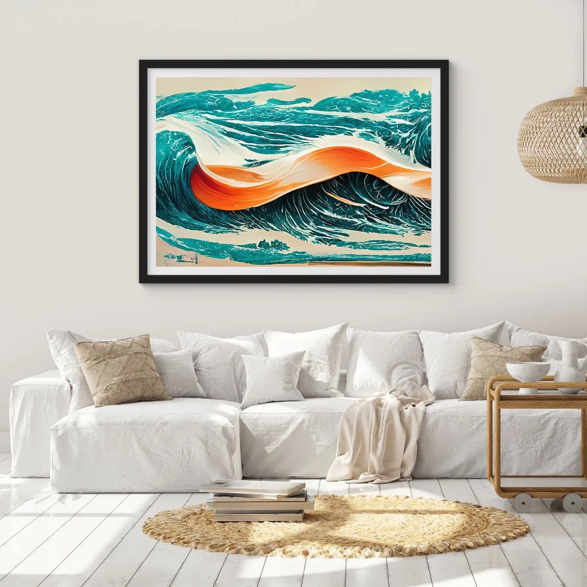 Affisch i svart ram - Surfarens dröm - 40x30 cm