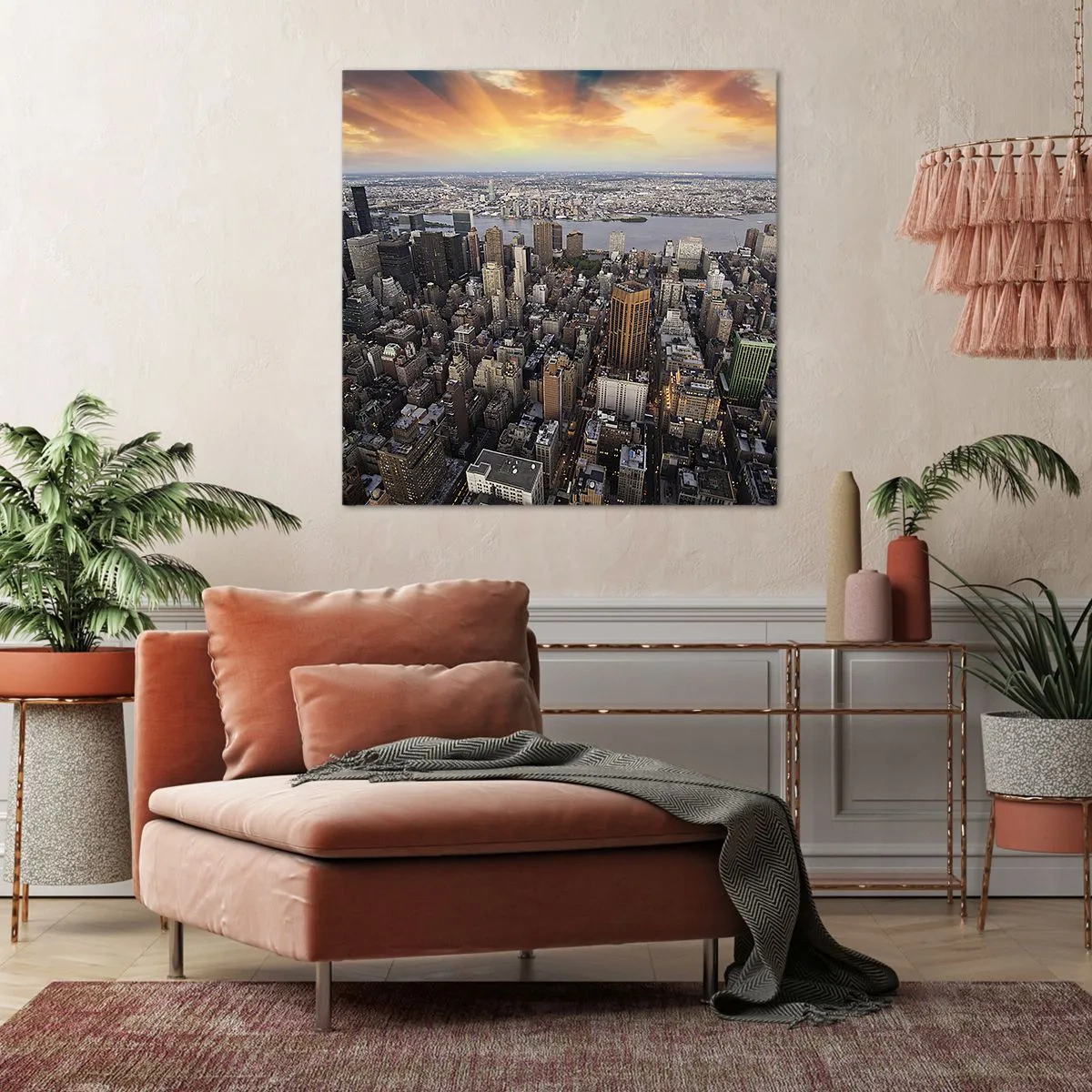 Canvastavla - Bild på duk - Våra tiders slagande hjärta - 60x60 cm