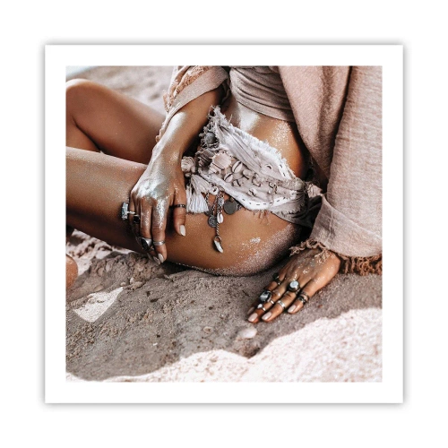 Affisch - Utkastad av vågorna? - 60x60 cm