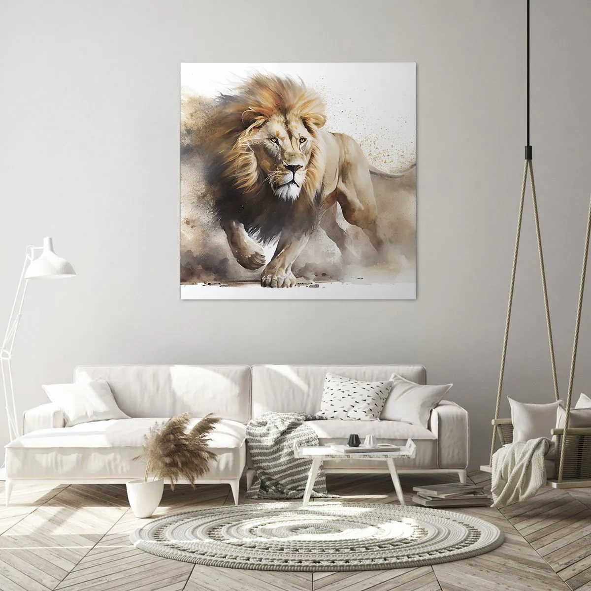 Canvastavla - Bild på duk - Kungen har gett sig av - 50x50 cm