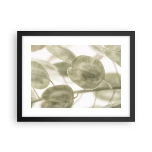 Affisch i svart ram - I början fanns det löv... - 40x30 cm