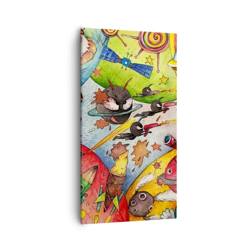 Canvastavla - Bild på duk - Stora rymdäventyret - 55x100 cm