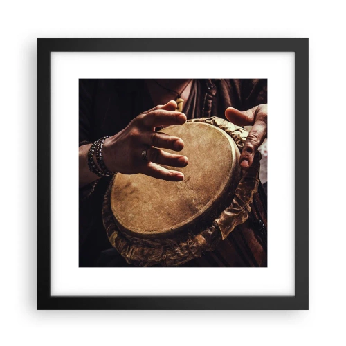 Affisch i svart ram - I hjärtats takt - 30x30 cm