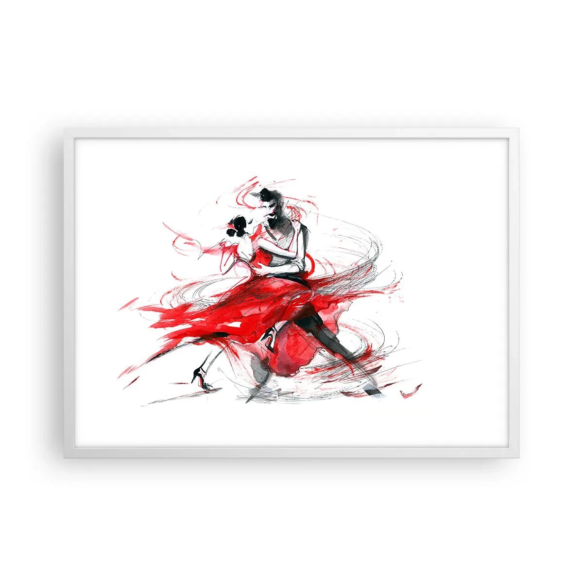 Affisch i vit ram - Tango - passionens rytm - 70x50 cm