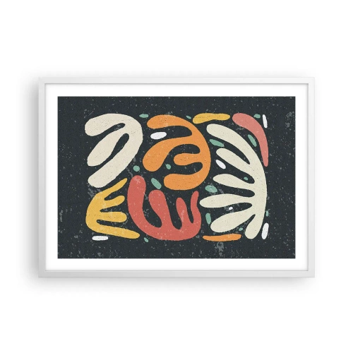 Affisch i vit ram - Komposition - Jag tar snart tag i dig  - 70x50 cm