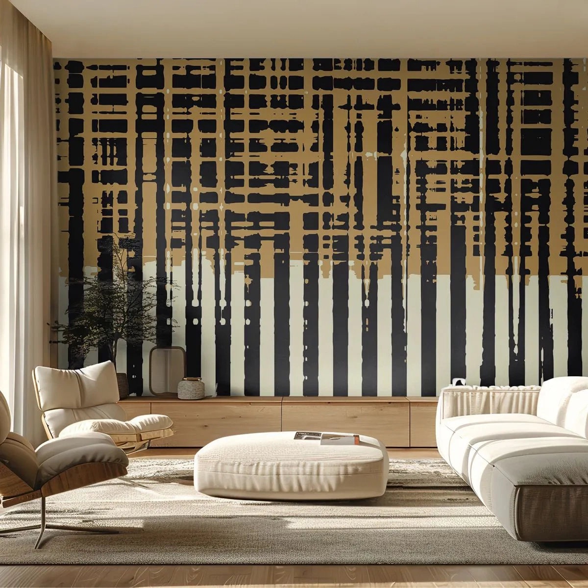 Fototapet Standard Eco - Arkitektonisk abstraktion - Abstraktion, Bit, Rader - 450x315 cm