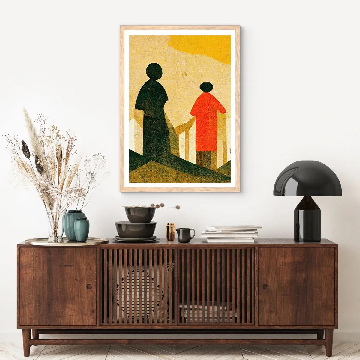 Affisch i ram av ljusek - Det är fortfarande långt kvar - 70x100 cm