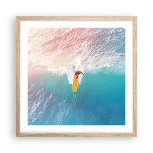 Affisch i ram av ljusek - Havsryttare - 50x50 cm